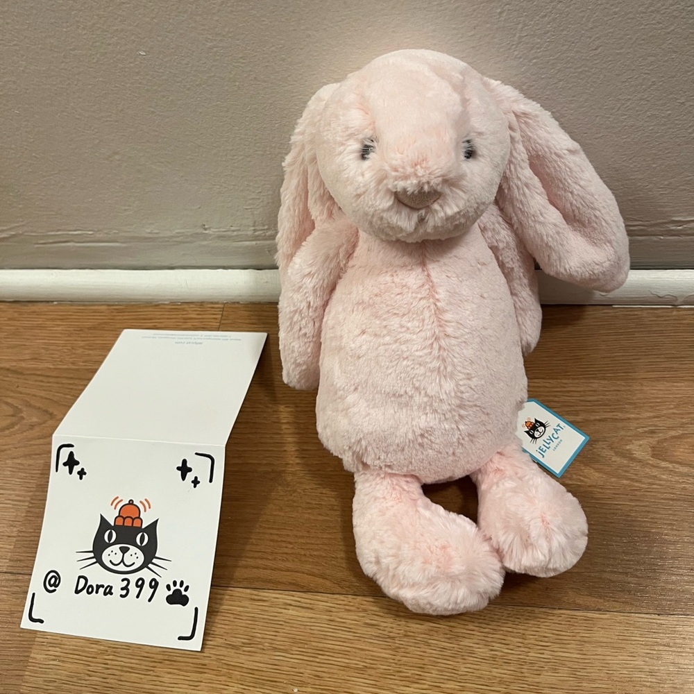 Jellycat Authentic Medium Bashful Pink Bunny – New with tag